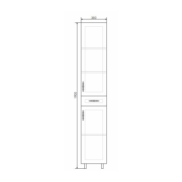Шкаф-колонна Comforty "Севилья-35" слоновая кость