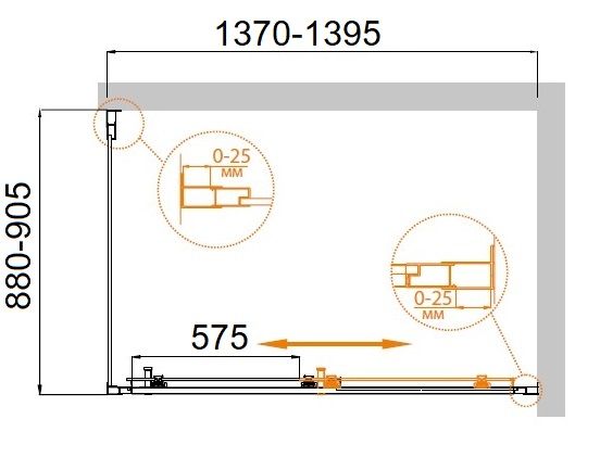 Душевая кабина Cezares MOLVENO-AH-11-140/90-C-Cr-IV