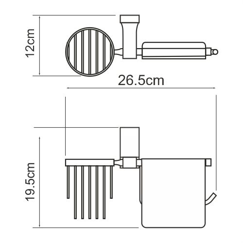 Держатель туалетной бумаги и освежителя WasserKRAFT Lopau K-6000, K-6059