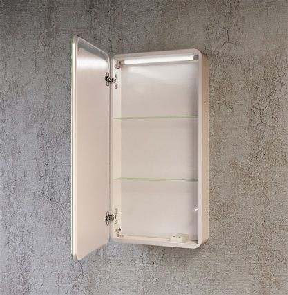 Зеркало-шкаф Raval Pure 46 Белый с подсветкой, Pur.03.46/W