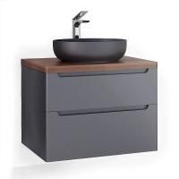 Тумба Jorno Wood 80 подвесная серая, Wood.01.80/P/GR