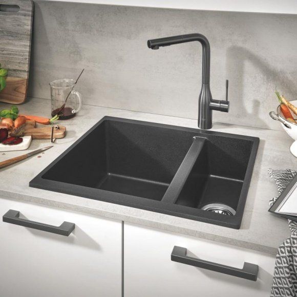 Мойка для кухни Grohe K500 композитная, черный гранит, 31648AP0