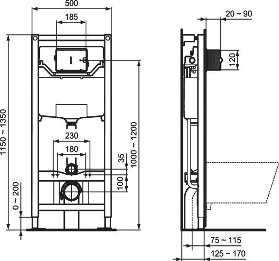 Комплект Ideal Standard Tesi AquaBlade инсталляция с подвесным унитазом, T386801