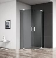 Душевая кабина Cezares Slider  80(90)*80(90)*195 см, серое стекло, хромированный профиль, SLIDER-R-2