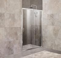 Душевая дверь BelBagno (1000-1150)x1900, прозрачное стекло, хромированный профиль, UNIQUE-BF-1-100/1