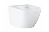 Унитаз подвесной Grohe Euro Ceramic, безободковый, компактный с гигиеническим покрытием, альпин/белы