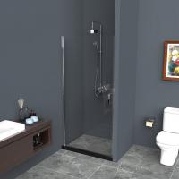 Душевая дверь BelBagno 600x1950, прозрачное стекло, хромированный профиль, UNO-B-1-60-C-Cr