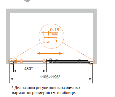 Душевая дверь Cezares PRATICO-BF-1-120-C-Cr