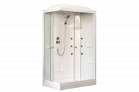 Гидромассажный бокс Royal Bath 120х80х217, прозрачное  стекло, белый профиль, правая, RB 8120HP2-T-R