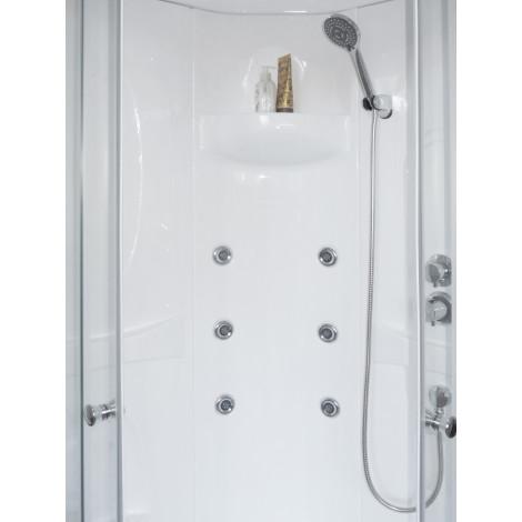 Гидромассажный бокс Royal Bath 90х90х217, матовое стекло, белый профиль, RB 90HP2-М