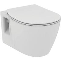 Подвесной унитаз Ideal Standard CONNECT Rimless, безободковый, глубокий смыв, с сидением и крышкой с