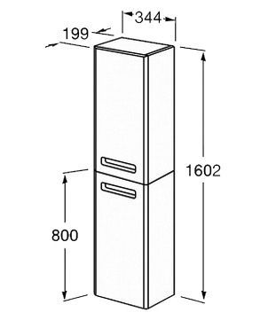 The GAP шкаф-колонна, левый, тиковое дерево Z.RU93.0.284.3