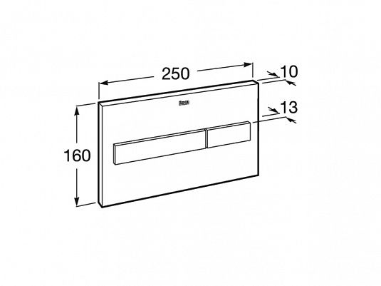 Смывная клавиша Roca DUPLO IN-WALL двойная, PL7 белая мат./глянц. стеклянная, 7.8900.8.830.9