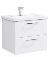 Тумба Aqwella "Манчестер" 60 подвесная со столешницей из керамогранита цвет светло бежевый с отверст