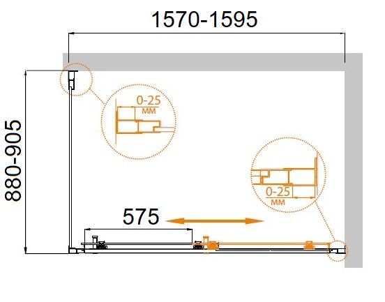 Душевая кабина Cezares MOLVENO-AH-11-160/90-C-Cr-IV