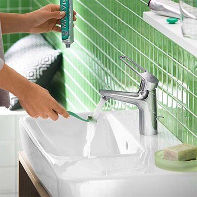 Смеситель для раковины Hansgrohe Novus Loop 100, со сливным гарнитуром, хром, 71081000
