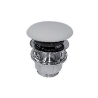 Донный клапан Globo, c переливом, click-clack, белый матовый, FI012BO