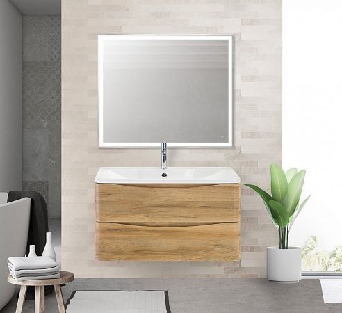 Раковина BelBagno из литьевого мрамора, 800х455х145, BB800/455-LV-MR-ALR