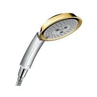 Душевая лейка Hansgrohe Raindance Classic 100 3jet, хром/золото, 28548090