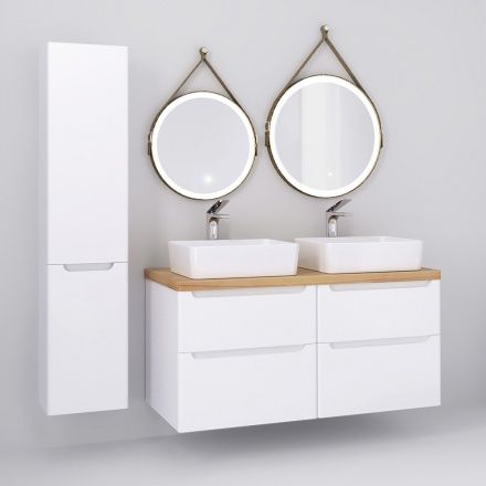 Зеркало Jorno Wood 50 с подсветкой и бесконтакт.включ., Wood.02.50/ТК