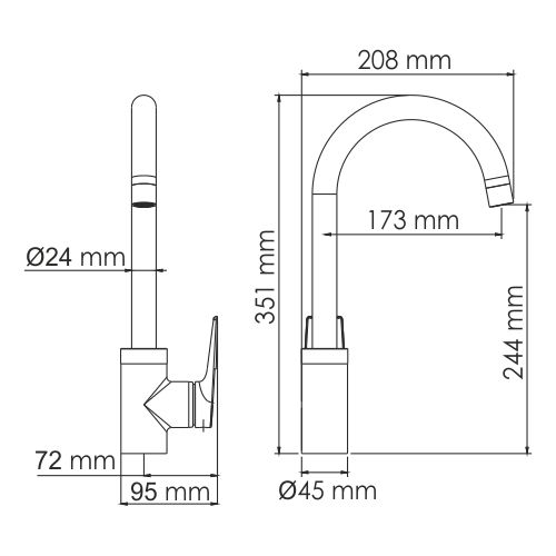 Смеситель для кухни WasserKRAFT Aisch, 5507