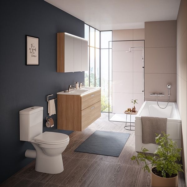 Унитаз-компакт Vitra Norm Eisberg, с крышкой дюропласт, микролифт, белый, 9844B099-7202
