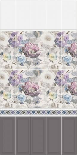 Плитка Kerama Marazzi Линьяно 20х50 бордо панель 7181