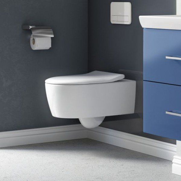 Унитаз подвесной Villeroy&Boch AVENTO DirectFlush с крышкой SlimSeat Soft Close 5656RS01
