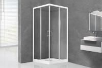 Душевая кабина Royal Bath 120х120х200 прозрачное стекло, белый профиль,