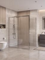 Душевая кабина BelBagno 90*150 см, профиль хром, UNO-195-AH-1-150/90-C-Cr