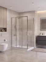 Душевая кабина BelBagno 100*120 см, профиль хром, UNO-195-AHF-31-120/100-C-Cr