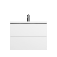 Тумба под раковину AM.PM GEM 75 подвесная, 2 ящика push-to-open, белый, M90FHX07522WG