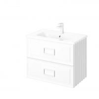 Тумба подвесная Avanti Eleganta Double Bianco 80 с умывальником Эйфория-80 два ящика