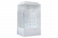 Гидромассажный бокс Royal Bath 100х80х217, прозрачное  стекло, белый профиль,  правая, RB 8100BP2-T-