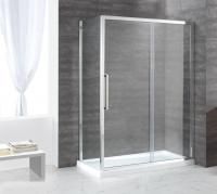 Душевая кабина Cezares Lux Soft 150*100*200 см, прозрачное стекло, хромированный профиль, LUX-SOFT-W