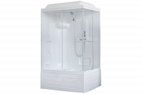 Гидромассажный бокс Royal Bath 120х80х217, прозрачное  стекло, белый профиль, левая, RB 8120BP1-T-L