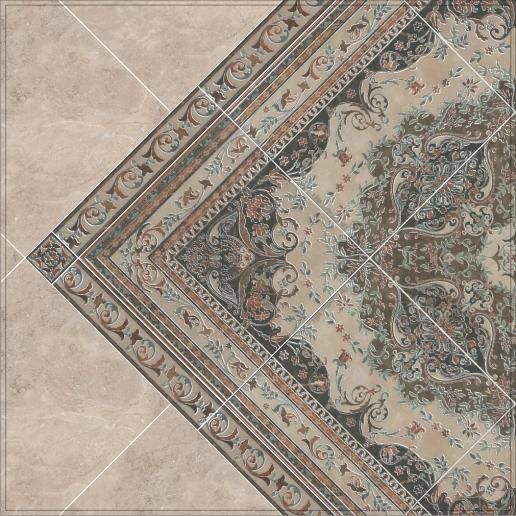 Декор Kerama Marazzi Мраморный дворец 40,2х40,2 ковёр угол HGD\A174\SG1550L