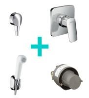 Набор с гигиеническим душем Hansgrohe Logis, хром/белый, CS00053218