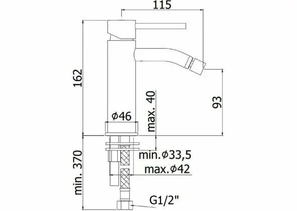 Смеситель для биде Paffoni Light LIG131BO