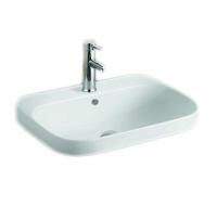 Раковина SantiLine 600x450x160, встраиваемая с переливом, белый, SL-2108