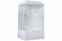 Гидромассажный бокс Royal Bath 100х80х217, прозрачное  стекло, белый профиль, правая, RB 8100BP1-T-R
