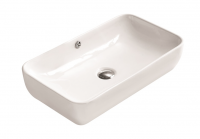 Раковина SantiLine 600*340*130, накладная с переливом, белый, SL-1012