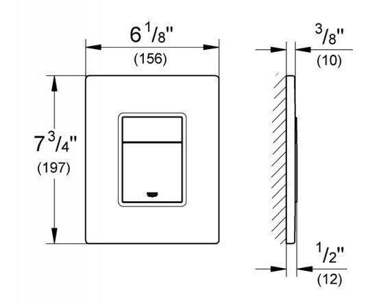 Панель смыва для унитаза Grohe Skate Cosmopolitan, размер S, суперсталь, 37535DC0