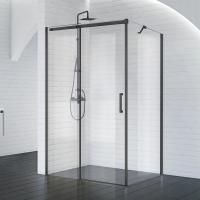 Душевая кабина BelBagno Acqua 1500x900x1950, прозрачное стекло, чёрный матовый профиль, ACQUA-AH-1-1