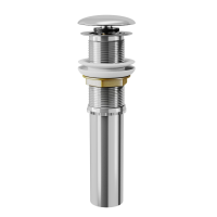 Донный клапан для раковины (умывальника) D&K 1/4" клик-клак, хромированная крышка, DC9001