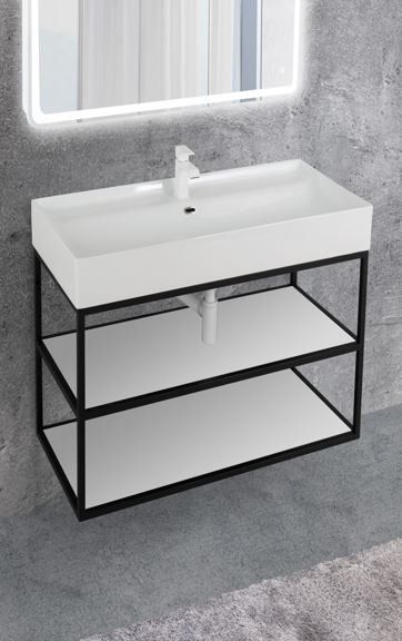 Вставка Cezares CADRO 80 в дно сварного металлического каркаса под раковину, CADRO-80-MENS-BIANCO