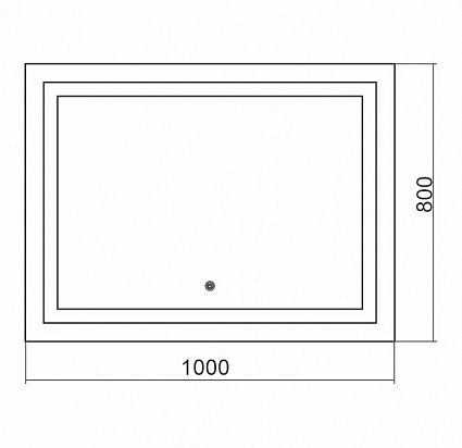 Зеркало Silver Mirrors Livia 100х80 см сенсорный выключатель, двойной подогрев, ФР-00002240