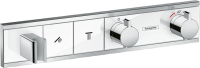 Смеситель для душа Hansgrohe RainSelect с термостатом для 2 потребителей, белый/хром, 15355400