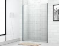 Душевая дверь Cezares Eco 90*190 см, рифленое стекло, хромированный профиль, ECO-O-B-2-90-P-Cr
