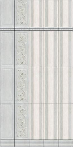 Плитка настенная Kerama Marazzi Кантри Шик 20х50 серый панель декорированный 7189
